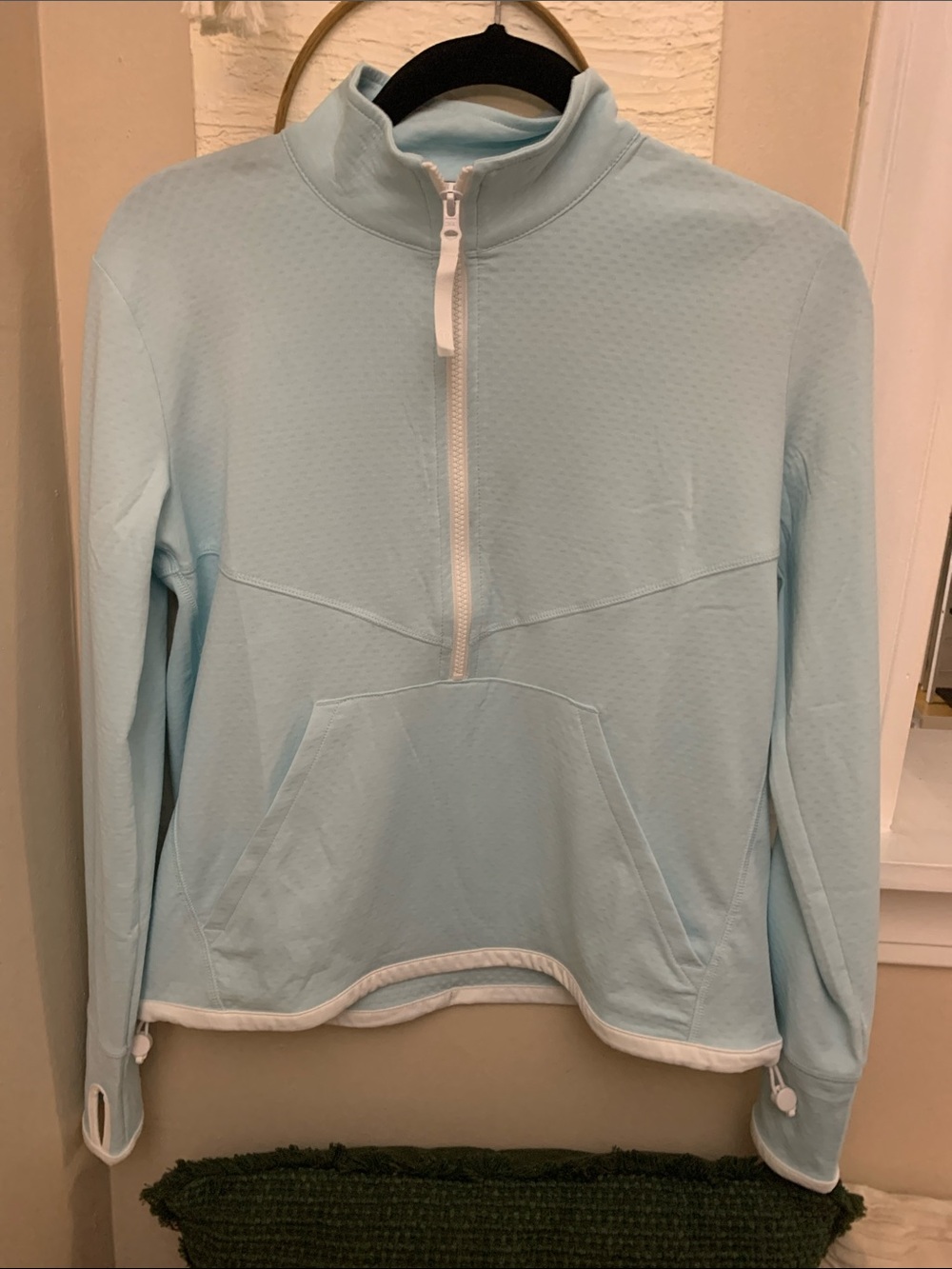 Talbots Light Blue Athletic Half-Zip Pullover